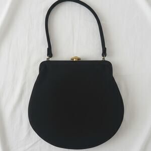 Bonwit Teller Magid Vintage Black Satin Evening Purse & Coin Bag